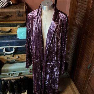 Cato Velvet Plum Women's duster